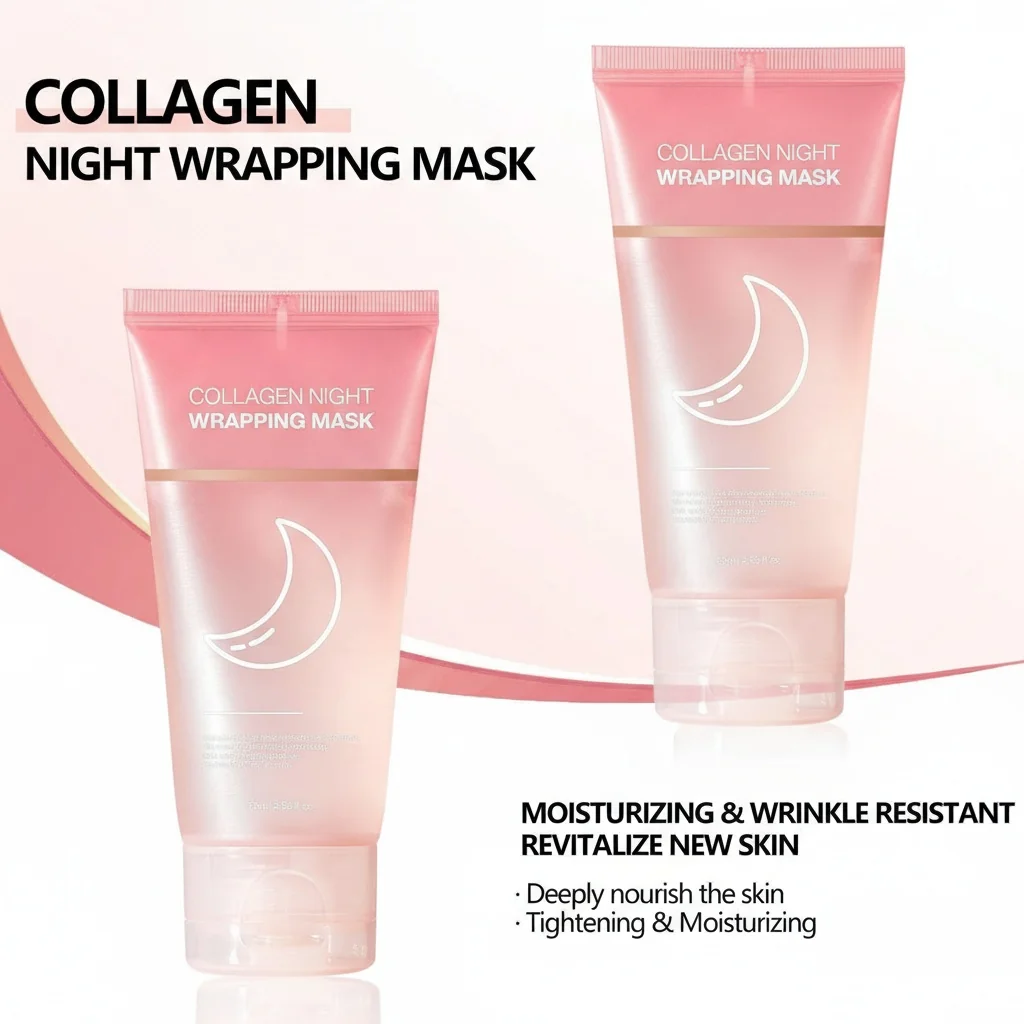 Thumbnail showing before and after using collagen mask at midday